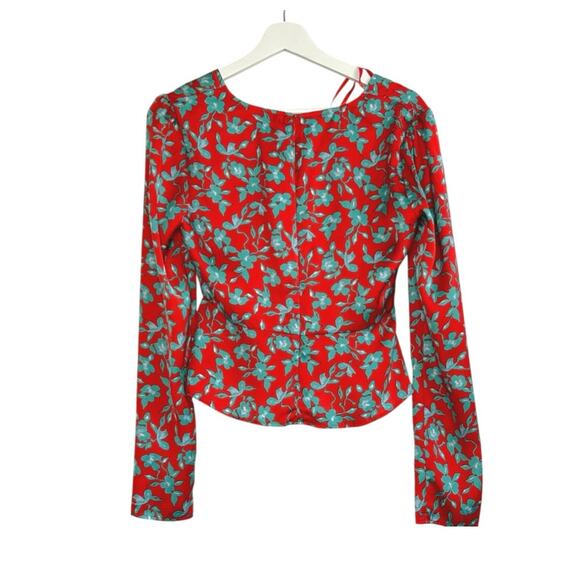 Love Whit by Whitney Port Floral Crop Top in Red - Picture 4 of 8